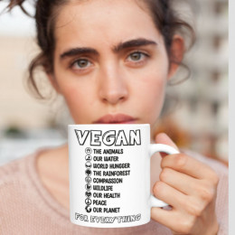 "Vegan for Everything" - Environment - Ceramic Mug 11oz