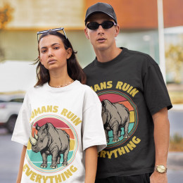 "Humans Ruin Everything" - Environment- Unisex Heavy Cotton Tee