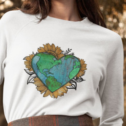 "I Hold Earth Day Close to My Heart" Unisex EcoSmart® Crewneck Sweatshirt