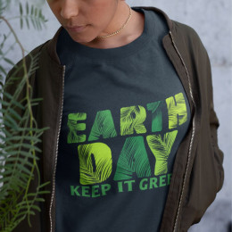"Earth Day - Keep it Green" - Unisex EcoSmart® Crewneck Sweatshirt