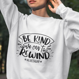 "Be Kind We Can't Rewind - Earth Day  - Unisex EcoSmart® Crewneck Sweatshirt